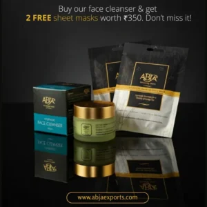 Abja Ayurvedic Face Cleanser (50gm) + 2 FREE Bamboo Sheet Masks Worth ₹ 350